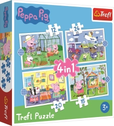 Puzzle 4-en-1 Peppa Pig pour enfants 3+