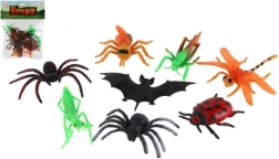 Set d’insectes en plastique 8 pcs (7–12 cm) en sachet