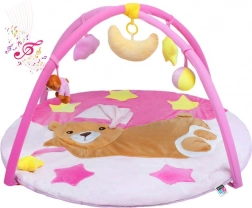 Tapis d’éveil musical PlayTo ours endormi rose