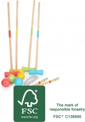 Small foot croquet en bois Active