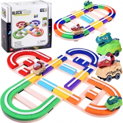 jeu de construction piste avec dinosaures, 143 pièces