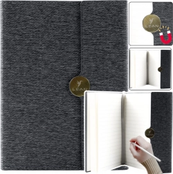 carnet de bureau noir magnétique A5 ligné