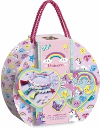 Kit créatif 2-en-1 Licorne – peinture diamant et fabrication de bracelets