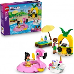 lego friends : fête à la piscine avec licorne et flamant rose