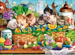 Puzzle chatons assoupis