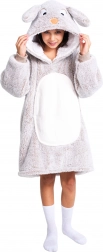 Couverture-sweat TV à capuche Cozy Noxxiez Lapin, chaude, pour enfants 7–12 ans