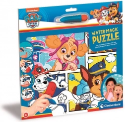 CLEMENTONI Puzzle à colorier à l’eau Water Magic : La Pat’ Patrouille 30 pièces
