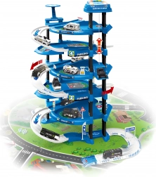 Set de stationnement de police XXL + tapis de jeu ville, 82 pièces