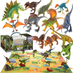 Grand set de dinosaures XXL avec tapis de jeu Monde préhistorique WOOPIE