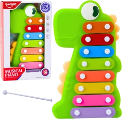 Cymbalum pour enfants – dinosaure, vert, 8 tons