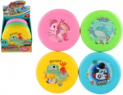 Assiette volante en silicone pour enfants 18 cm – 4 motifs colorés