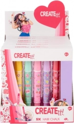 craies pour cheveux en stick create it! 5 couleurs