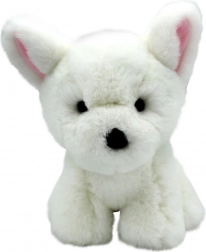 Chien en peluche blanc 27 cm