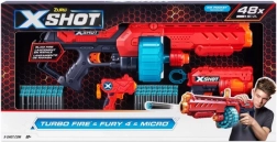 Ensemble de blasters X-Shot Excel Turbo Fire + Fury 4 + Micro