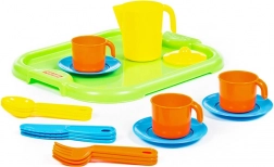 Service à thé pour trois avec plateau