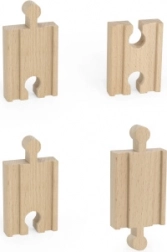 Petites voies ferrées en bois droites 4 pcs