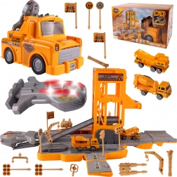 Parking de construction se transformant en voiture