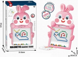 Tableau magnétique lapin 46,5 cm rose
