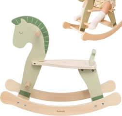 cheval à bascule en bois pour enfants 12m+ vert pastel
