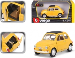 Modèle Bburago voiture Fiat 500 F 1965 jaune 1:24