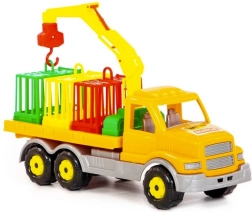 Camion-benne avec grue basculante et transport d’animaux 47 cm