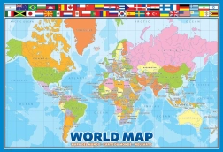 EUROGRAPHICS Puzzle Carte du monde 100 pièces