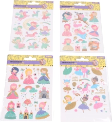 Tatouages temporaires pour enfants 10,5 × 15 cm – motifs fille