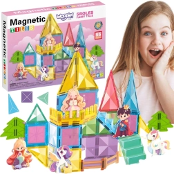 Woopie jeu de construction magnétique château de conte de fées, 55 pièces