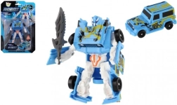 Voiture transformable en robot 14 cm – bleu