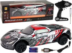 Voiture de sport R/C 1:8 gris et blanc