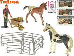 Figurines Zoolandia cheval avec poulain et accessoires - 1 pièce