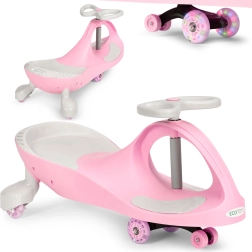 Voiture wiggle avec roues LED rose ECOTOYS