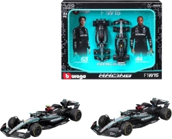 Bburago coffret de course 1:43 MERCEDES-AMG F1 W15 – Lewis Hamilton et George Russell (2024)