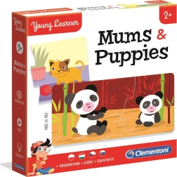 Clementoni Young Learner : mamans et petits – puzzle 12×2 pièces