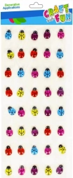Autocollants décoratifs coccinelles 50 pcs