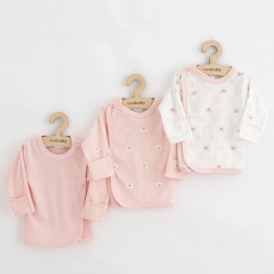 chemise pour bébé New Baby Classic II fille, lot de 3, rose, taille 62 (3–6 mois)