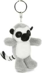 Peluche porte-clés lémur catta 7 × 8 cm
