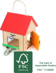 Maisonnette à serrures en bois FSC small foot