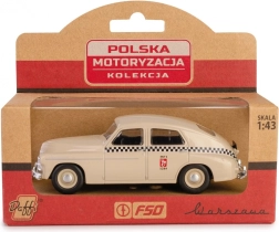 Voiture historique PRL Warszawa M20 taxi modèle sable