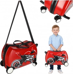 valise enfant roulante à roulettes motif moto 30 l