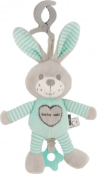 Lapin en peluche éducatif musical avec clip Baby Mix, menthe