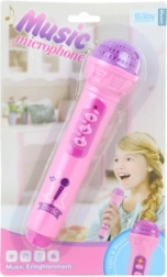 Microphone rose à piles