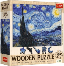 Puzzle en bois Vincent van Gogh - Nuit étoilée 200 pièces