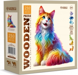 Puzzle en bois Chat coloré 250 pièces