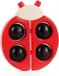 BAJO anneau de dentition en bois coccinelle – rouge