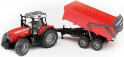 Bruder tracteur MASSEY FERGUSON avec remorque basculante, rouge