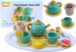 Set de thé et café en bois pour enfants (15 pièces)