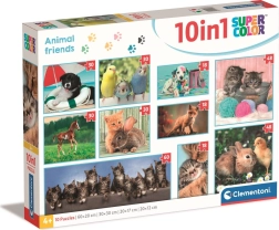 CLEMENTONI Puzzle Amis des animaux 10 en 1