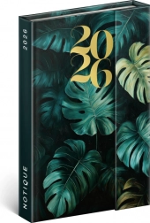 Agenda hebdomadaire magnétique Monstera 2026