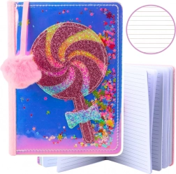 Carnet avec couverture holographique et motif sucette